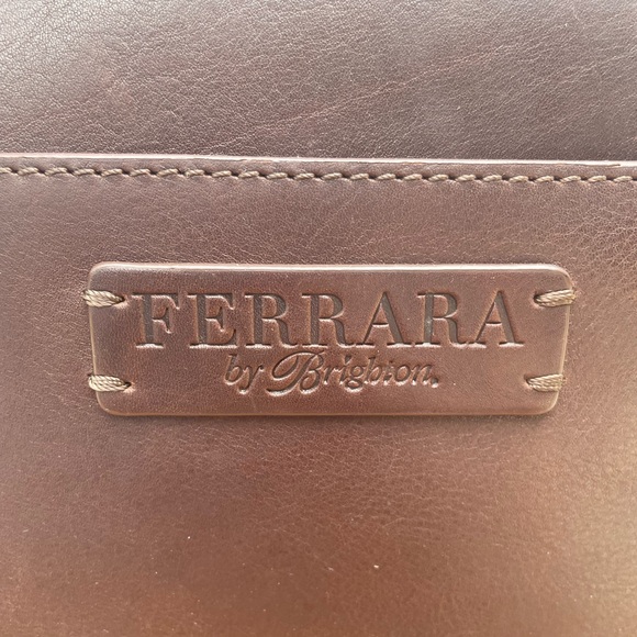 NEW! Brighton Ferrara Montecito “Leah” Woven Brown Leather Tote / Crossbody Bag - Picture 5 of 12